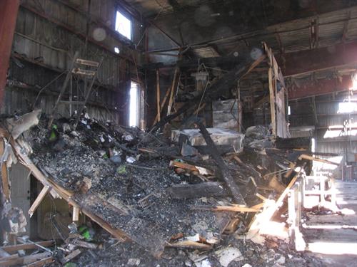 Commercial fire loss - total destruction